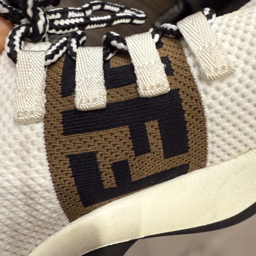 FENDI Zucca logo Sox sneakers  - FF Logo Designer Luxury Sneakers  Size 38 US 8 - Picture 2 of 5